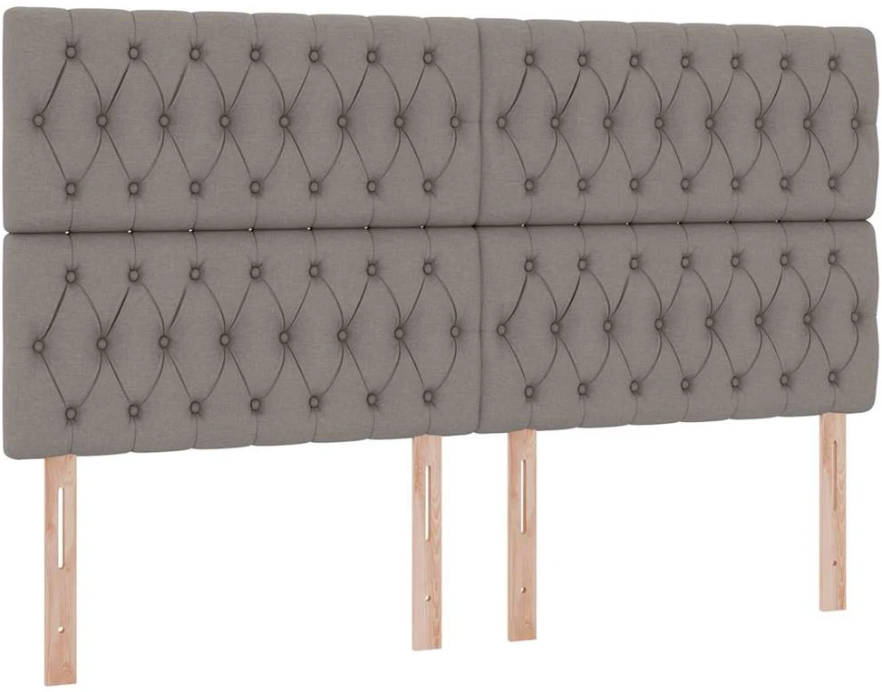 LED saugojimo lova su čiužiniu Taupe 200 x 200 cm Audinys