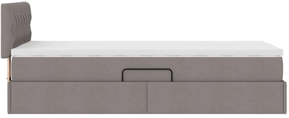 LED saugojimo lova su čiužiniu Taupe 90 x 200 cm Audinys