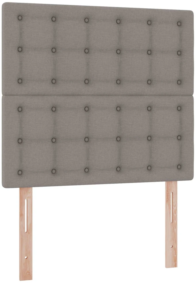 LED saugojimo lova su čiužiniu Taupe 90 x 200 cm Audinys