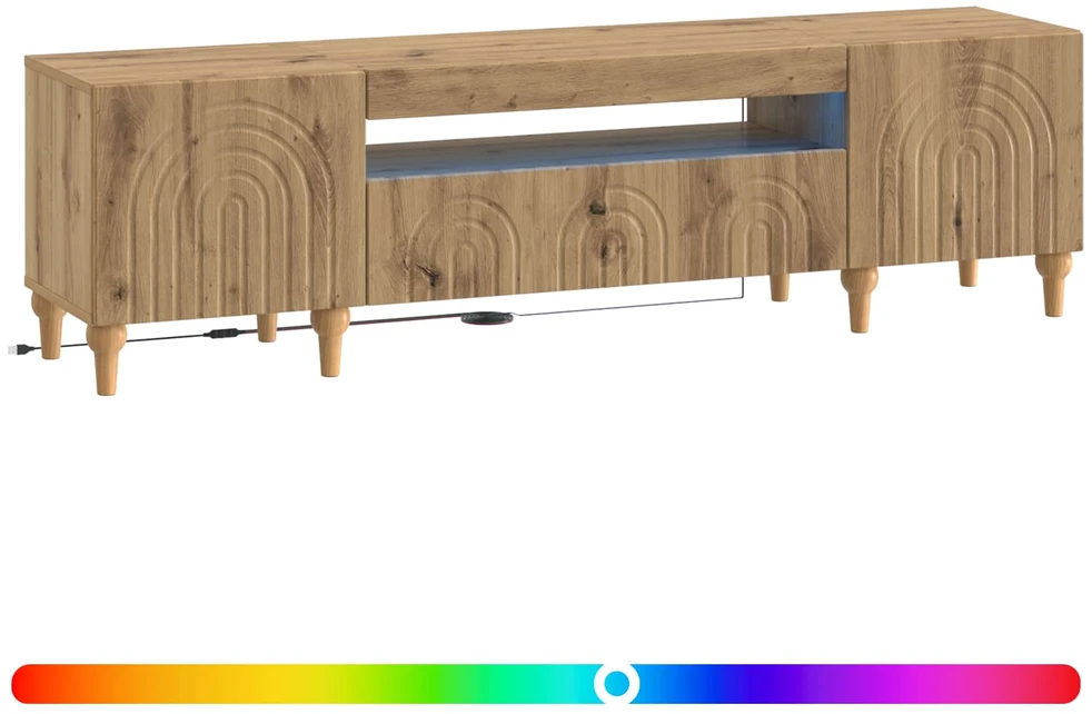 TV staliukas LED televizoriaus spintelė ALKMAAR Artisano ąžuolo