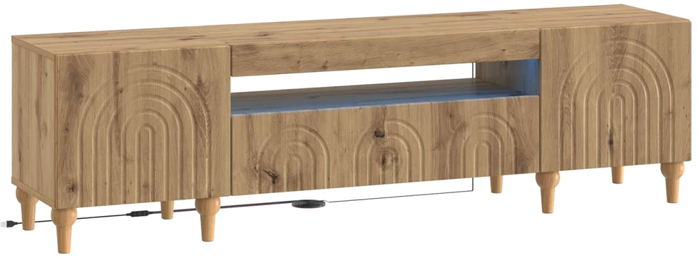 TV staliukas LED televizoriaus spintelė ALKMAAR Artisano ąžuolo