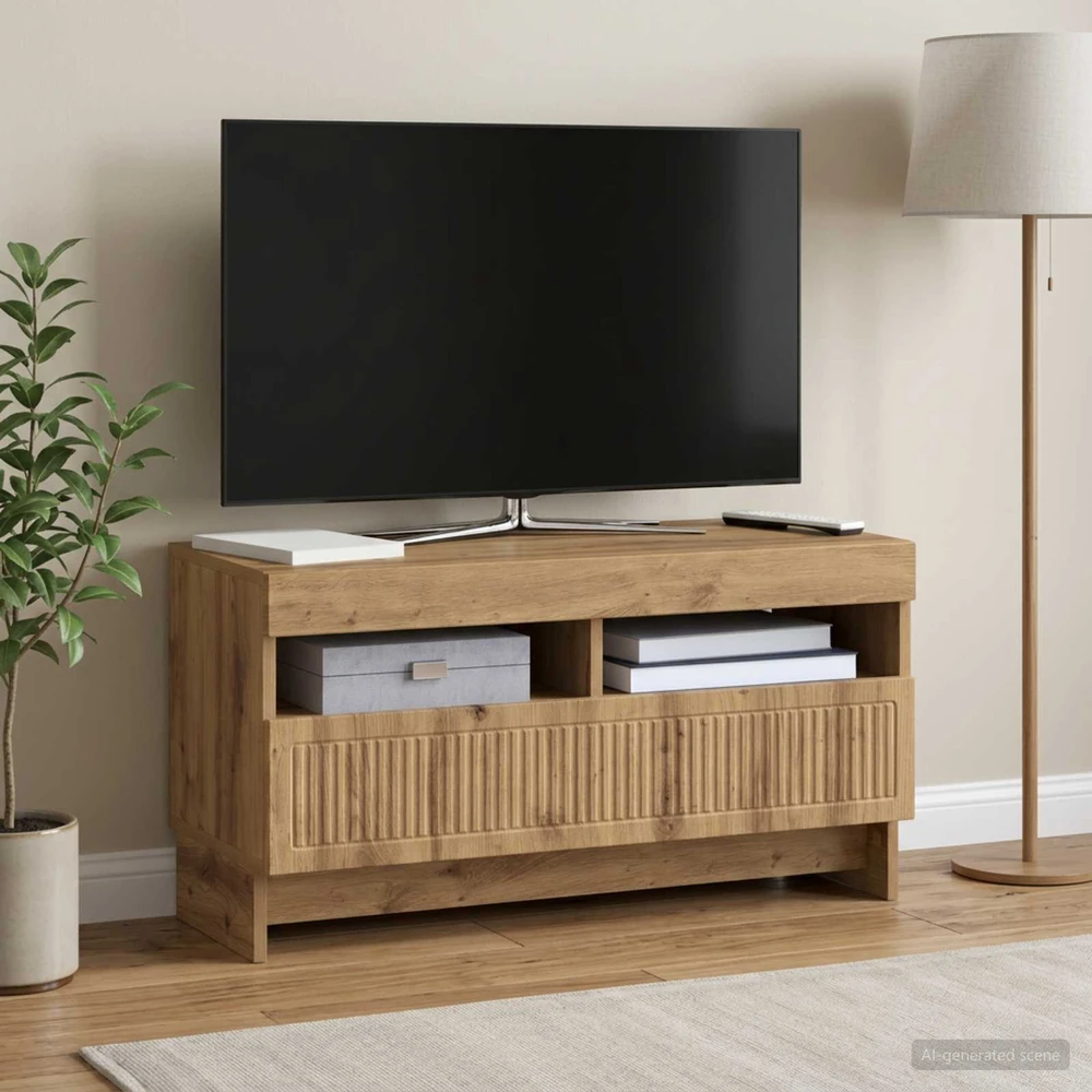 TV staliukas LED televizoriaus spintelė Artisano ąžuolo Apdirbta mediena