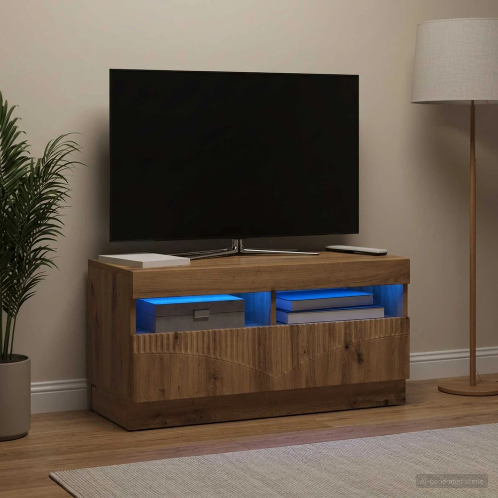 TV staliukas LED televizoriaus spintelė Artisano ąžuolo Apdirbta mediena