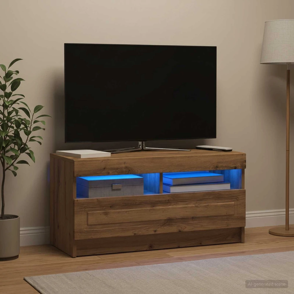 TV staliukas LED televizoriaus spintelė Artisano ąžuolo Apdirbta mediena