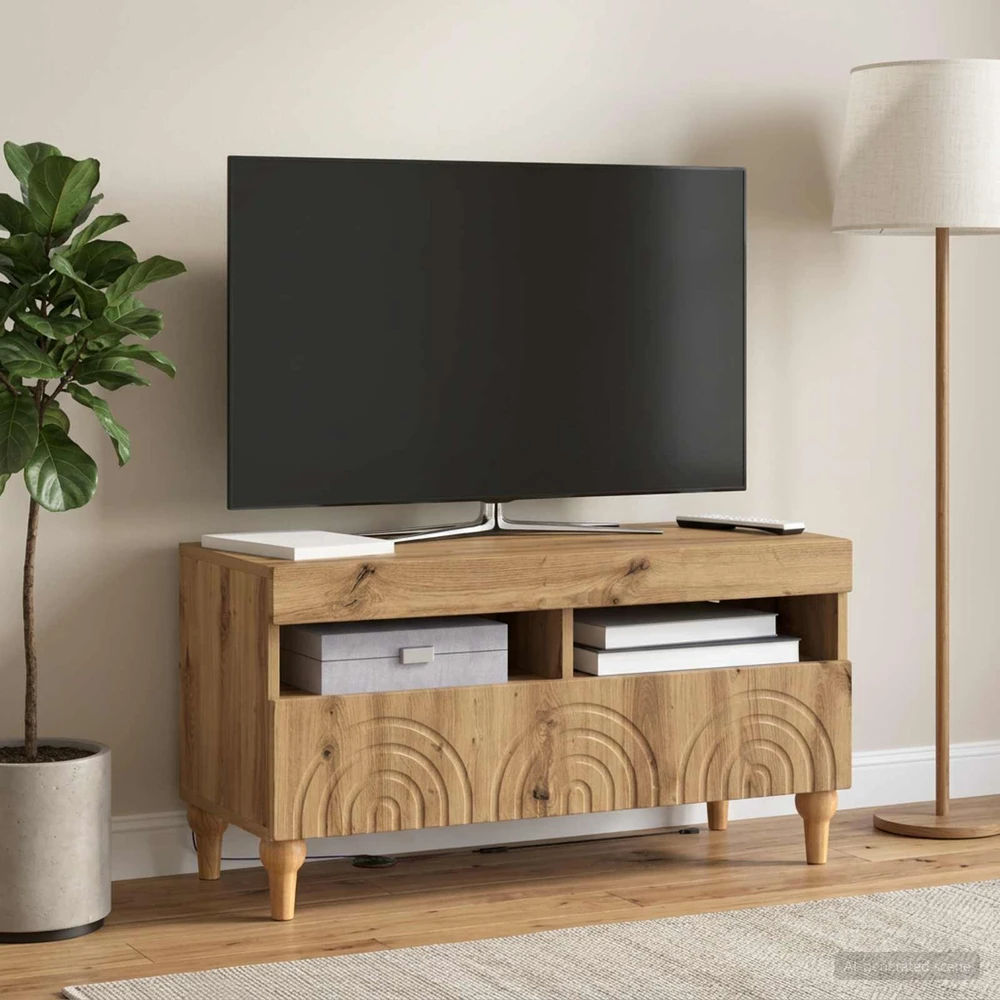 TV staliukas LED televizoriaus spintelė Artisano ąžuolo Apdirbta mediena