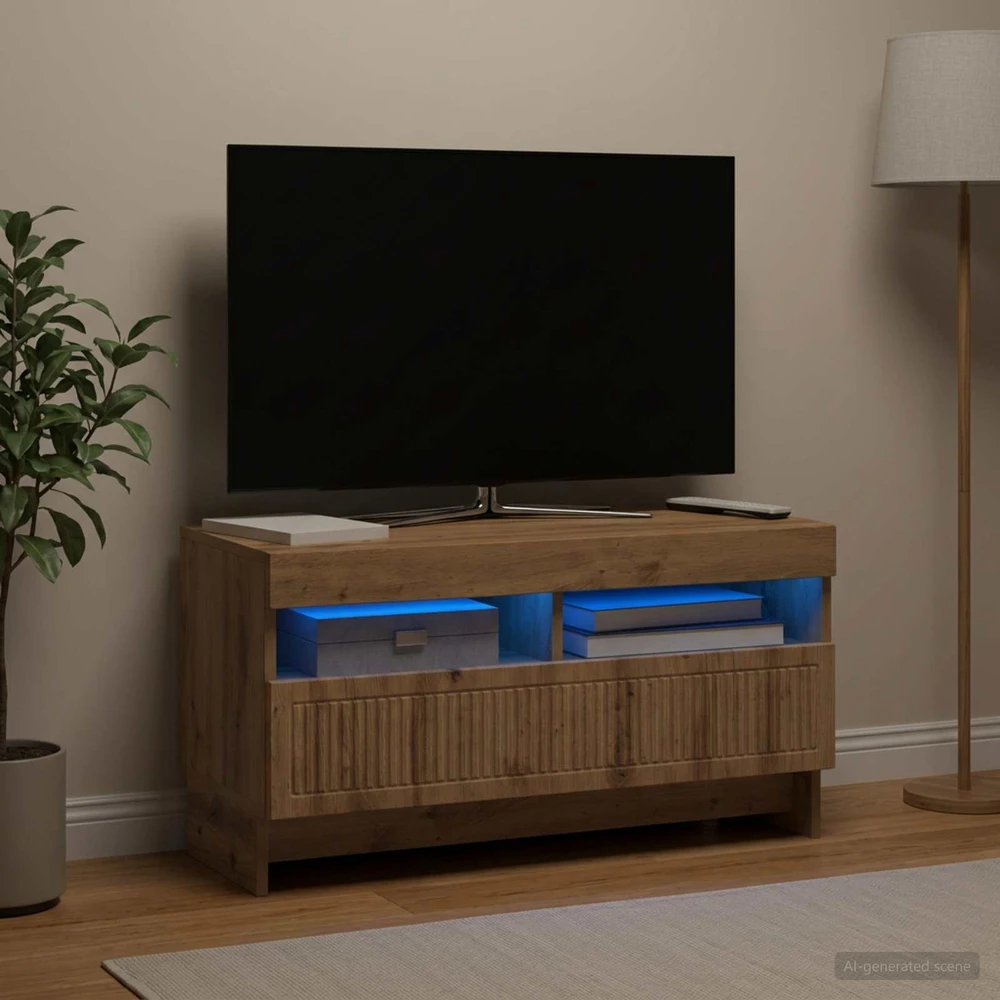TV staliukas LED televizoriaus spintelė Artisano ąžuolo Apdirbta mediena