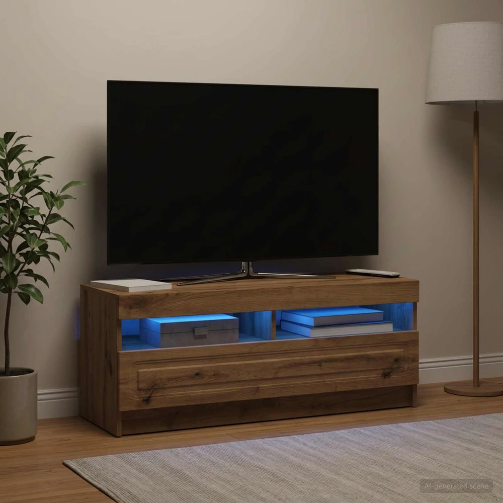TV staliukas LED televizoriaus spintelė Artisano ąžuolo Apdirbta mediena