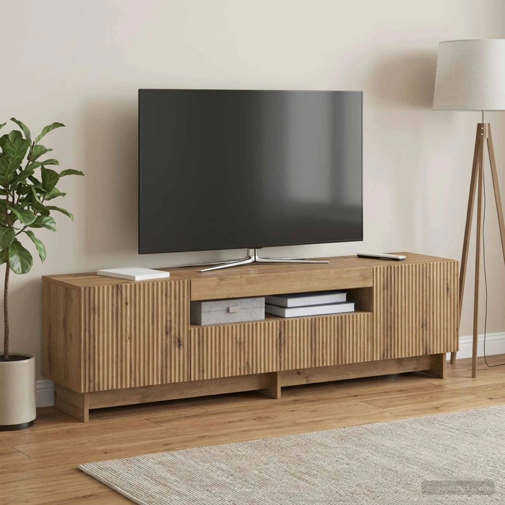 TV staliukas LED televizoriaus spintelė Artisano ąžuolo Apdirbta mediena