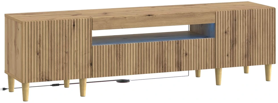 TV staliukas LED televizoriaus spintelė Artisano ąžuolo Apdirbta mediena