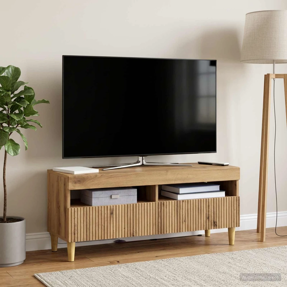 TV staliukas LED televizoriaus spintelė Artisano ąžuolo Apdirbta mediena