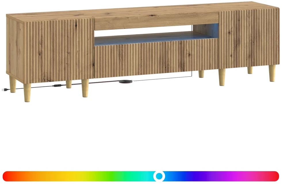 TV staliukas LED televizoriaus spintelė Artisano ąžuolo Apdirbta mediena