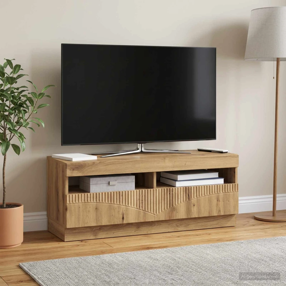 TV staliukas LED televizoriaus spintelė Artisano ąžuolo Apdirbta mediena