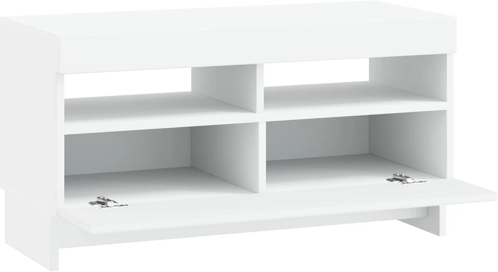 TV staliukas LED televizoriaus spintelė ALKMAAR 81 x 35 x 43 cm Balta