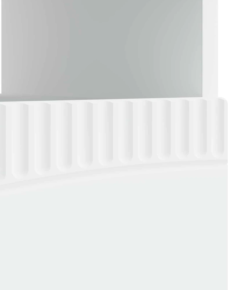 TV staliukas LED televizoriaus spintelė Balta Apdirbta mediena