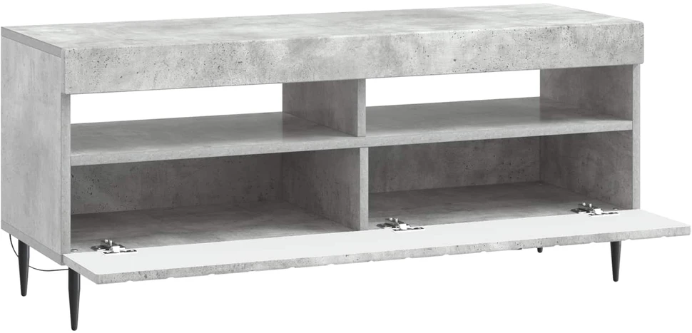 TV staliukas LED televizoriaus spintelė ZWOLLE 100 x 35 x 43 cm Betono pilka