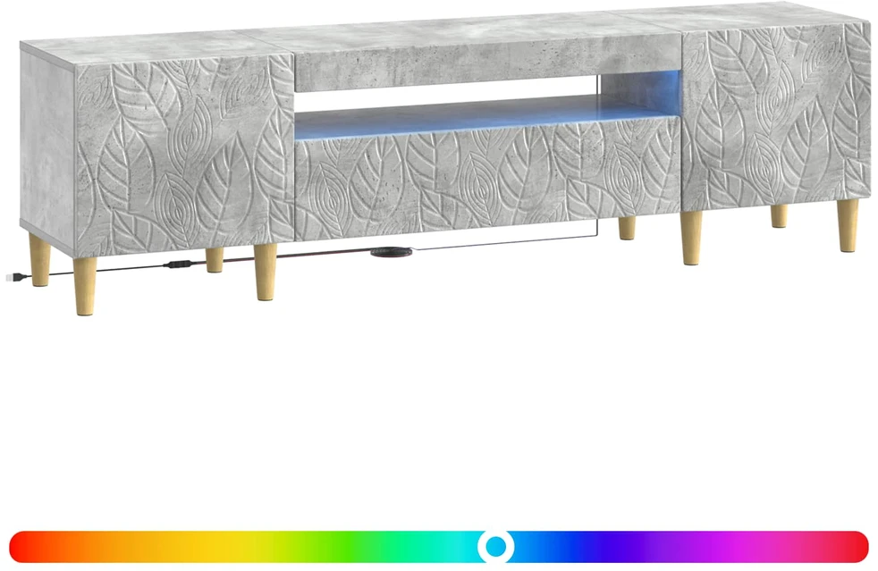 TV staliukas LED televizoriaus spintelė DELFT 153 x 35 x 43 cm Betono pilka
