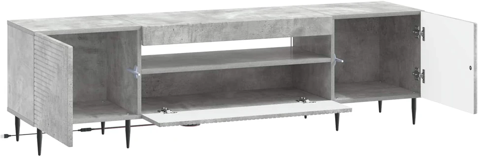 TV staliukas LED televizoriaus spintelė Betono pilka Apdirbta mediena