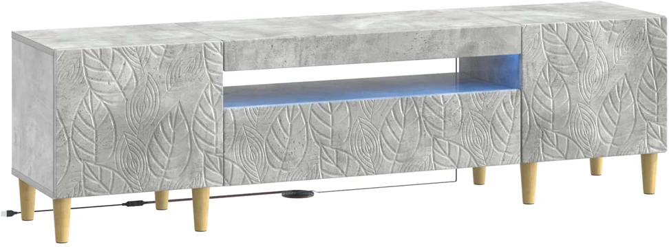 TV staliukas LED televizoriaus spintelė DELFT 153 x 35 x 43 cm Betono pilka