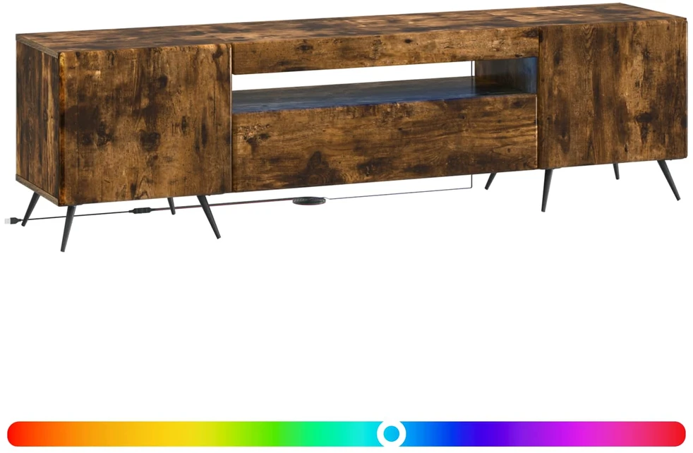 TV staliukas LED televizoriaus spintelė Dūminio ąžuolo Apdirbta mediena
