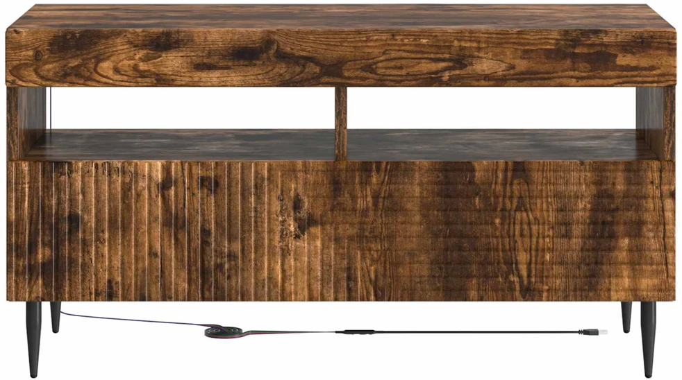 TV staliukas LED televizoriaus spintelė Dūminio ąžuolo Apdirbta mediena