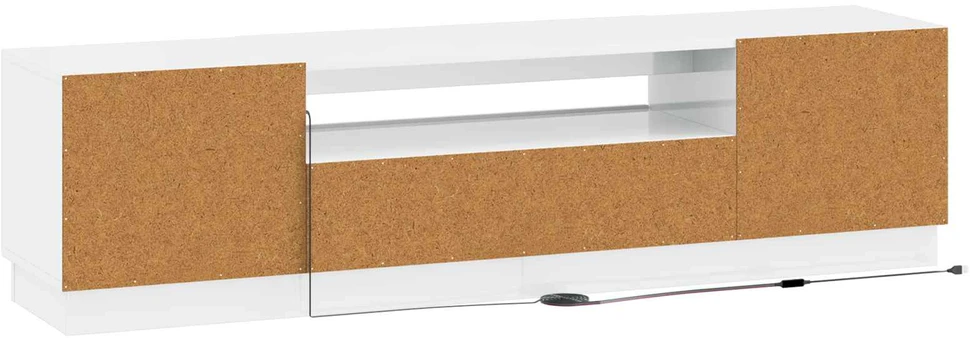 TV staliukas LED televizoriaus spintelė Itin blizgi balta Apdirbta mediena