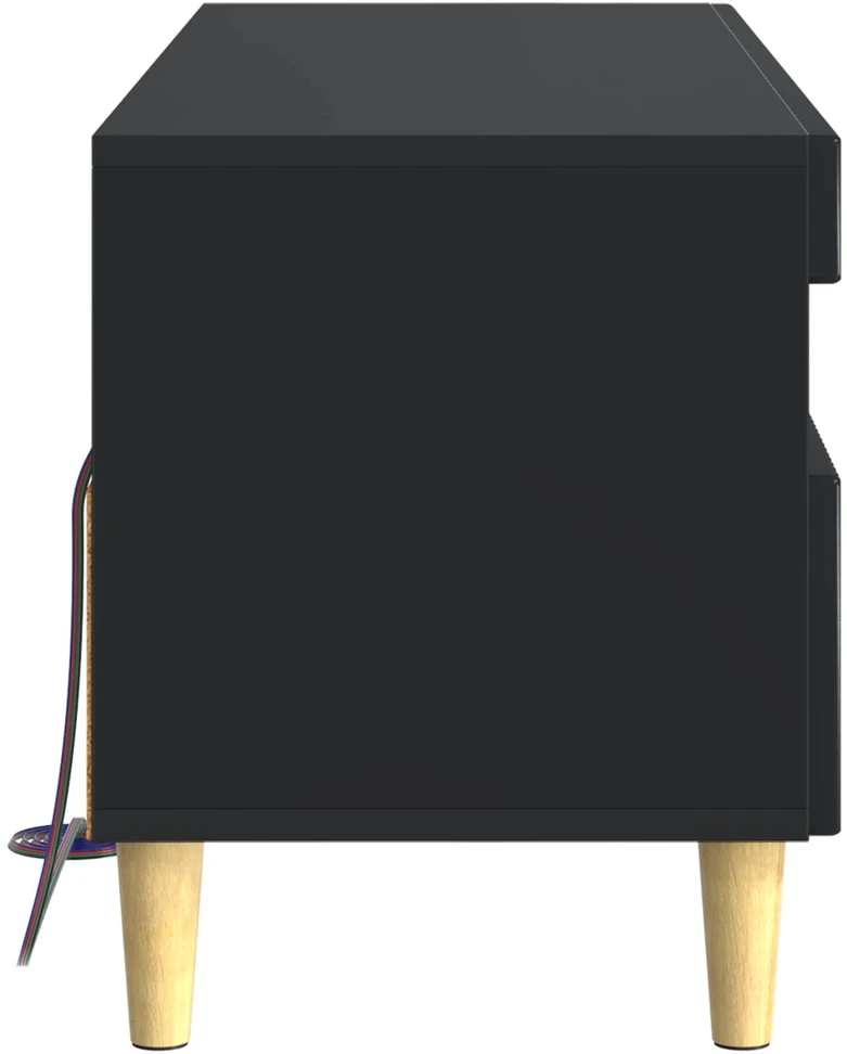 TV staliukas LED televizoriaus spintelė Juoda Apdirbta mediena
