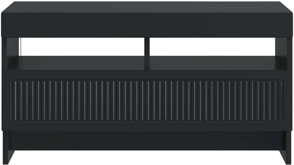 TV staliukas LED televizoriaus spintelė Juoda Apdirbta mediena