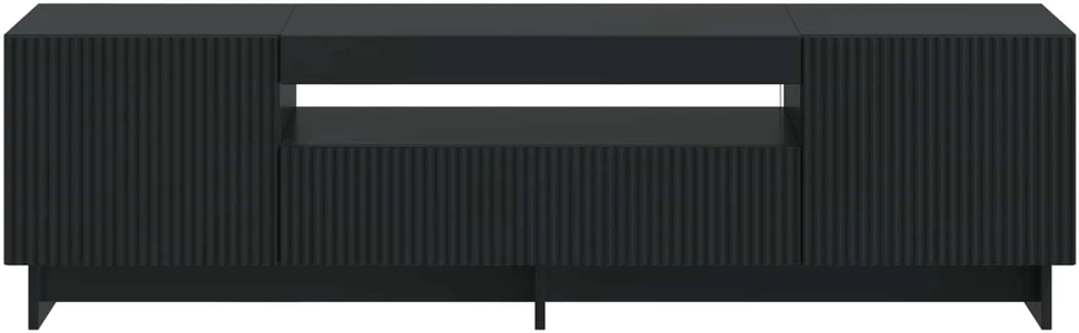 TV staliukas LED televizoriaus spintelė Juoda Apdirbta mediena