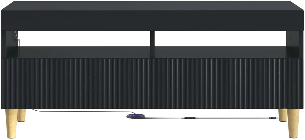 TV staliukas LED televizoriaus spintelė ARNHEM 100 x 35 x 43 cm Juoda