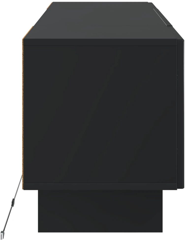 TV staliukas LED televizoriaus spintelė Juoda Apdirbta mediena