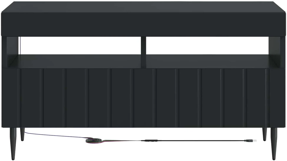 TV staliukas LED televizoriaus spintelė ZWOLLE 81 x 35 x 43 cm Juoda