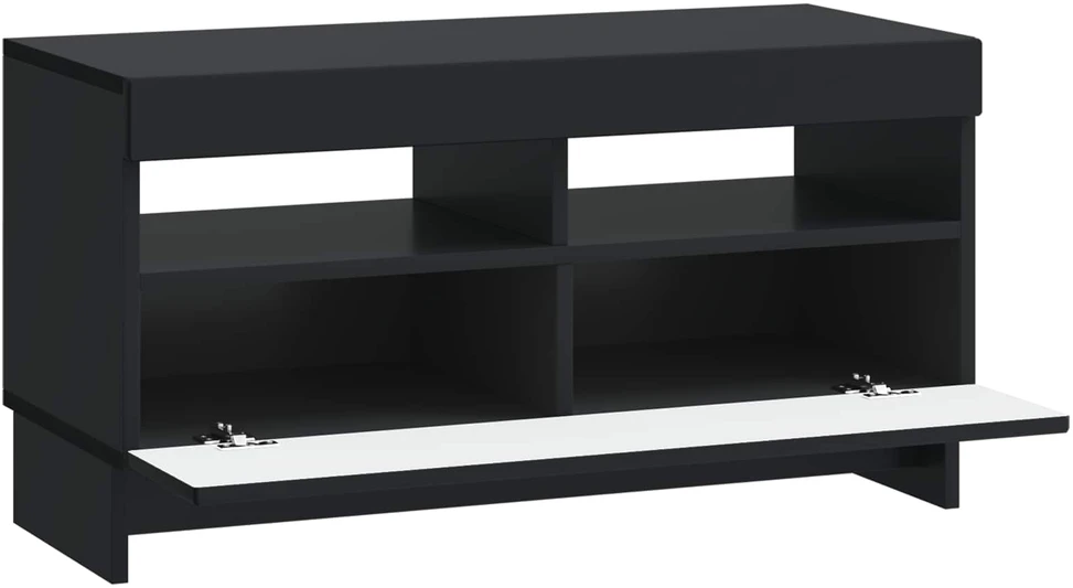 TV staliukas LED televizoriaus spintelė ALKMAAR 81 x 35 x 43 cm Juoda