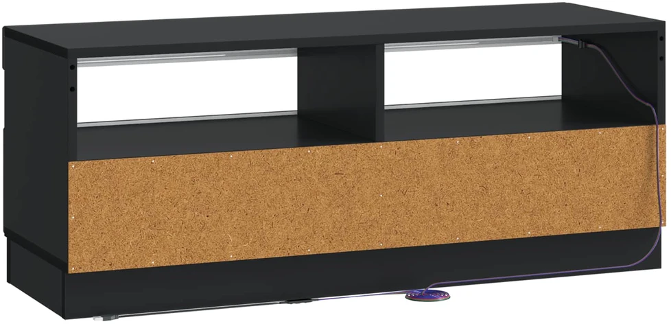 TV staliukas LED televizoriaus spintelė Juoda Apdirbta mediena