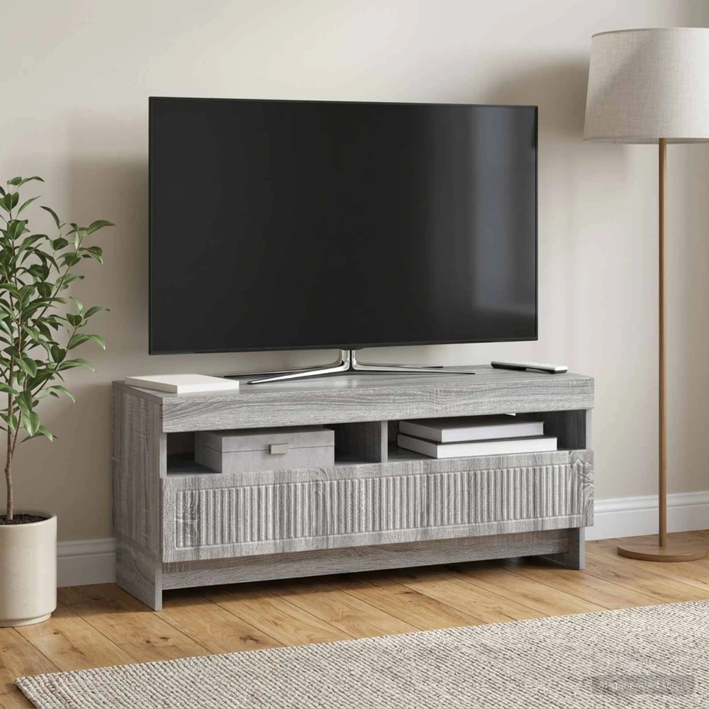 TV staliukas LED televizoriaus spintelė Pilka Sonoma Apdirbta mediena