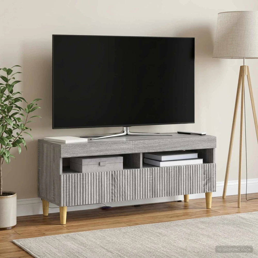 TV staliukas LED televizoriaus spintelė Pilka Sonoma Apdirbta mediena