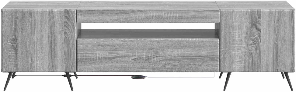 TV staliukas LED televizoriaus spintelė Pilka Sonoma Apdirbta mediena