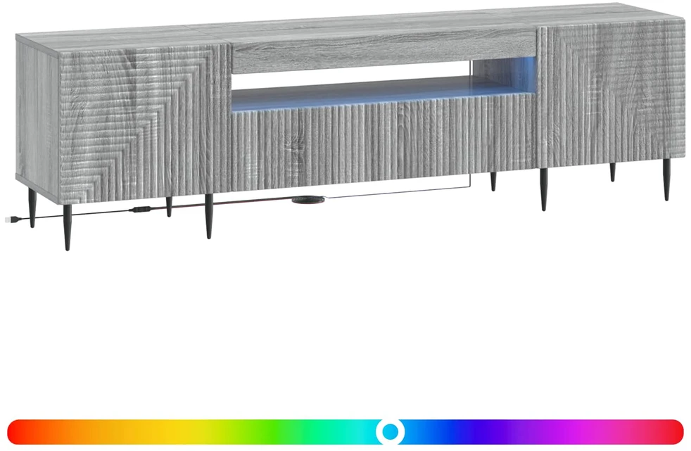 TV staliukas LED televizoriaus spintelė Pilka Sonoma Apdirbta mediena