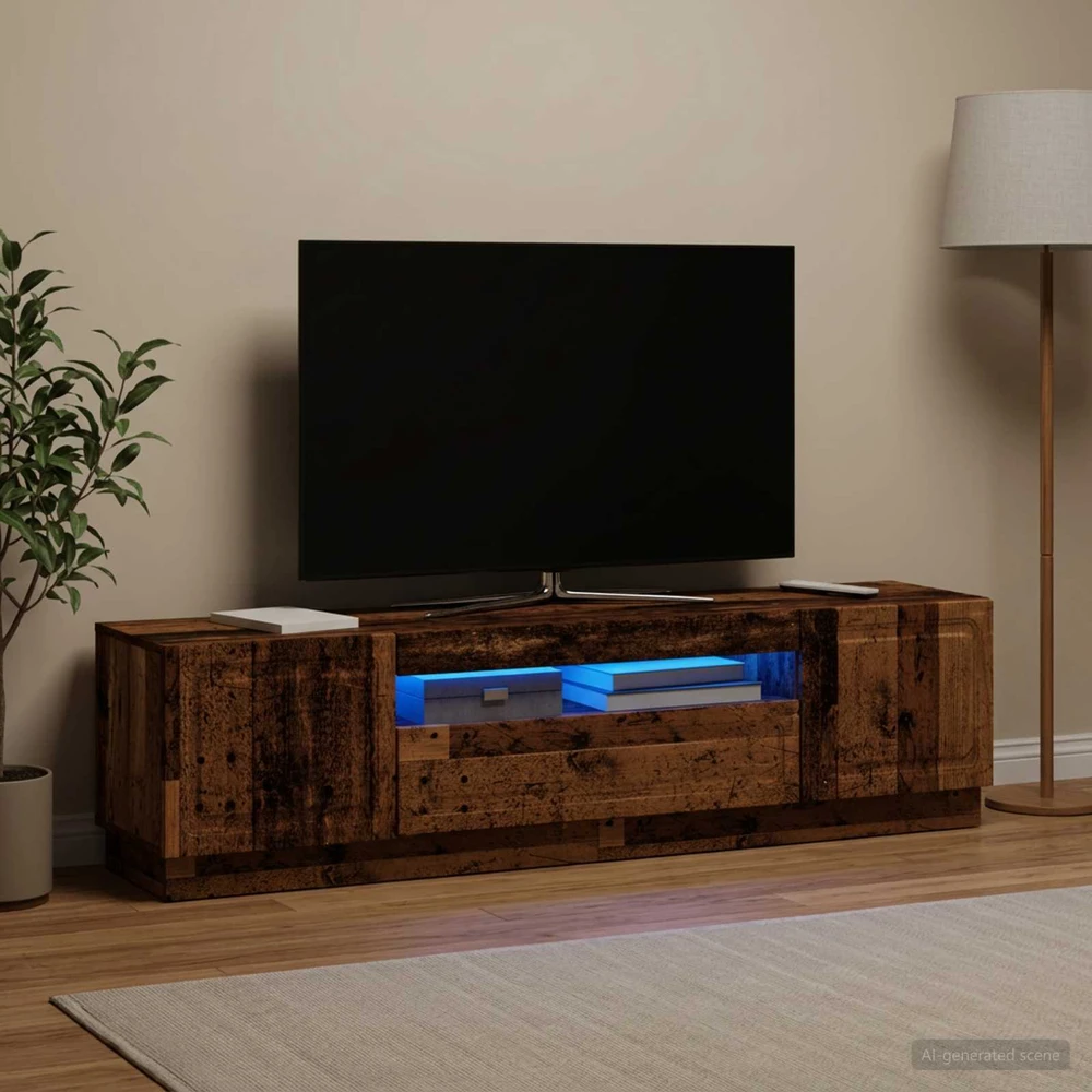 TV staliukas LED televizoriaus spintelė Sendintos medienos Apdirbta mediena