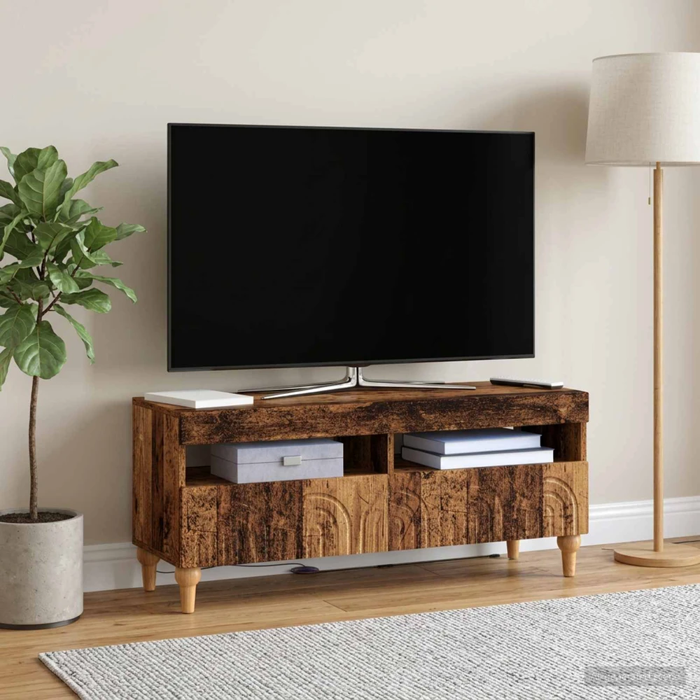 TV staliukas LED televizoriaus spintelė Sendintos medienos Apdirbta mediena