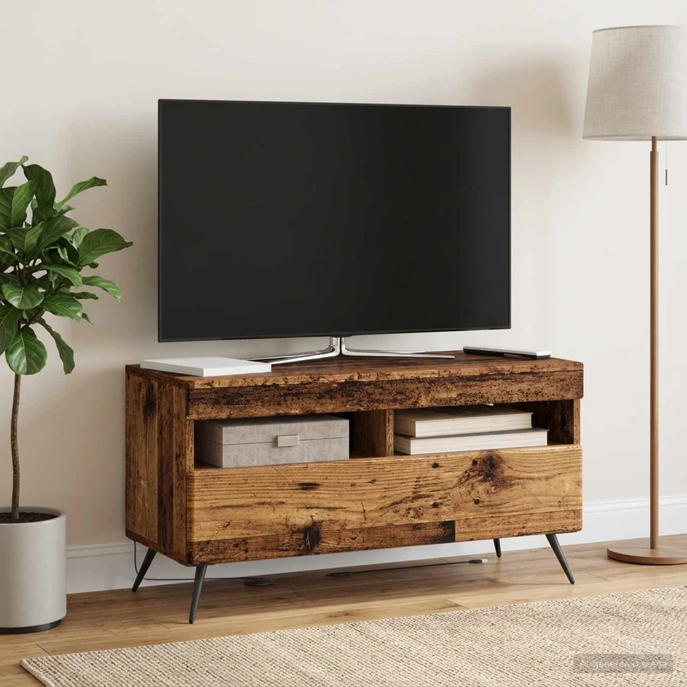 TV staliukas LED televizoriaus spintelė Sendintos medienos Apdirbta mediena