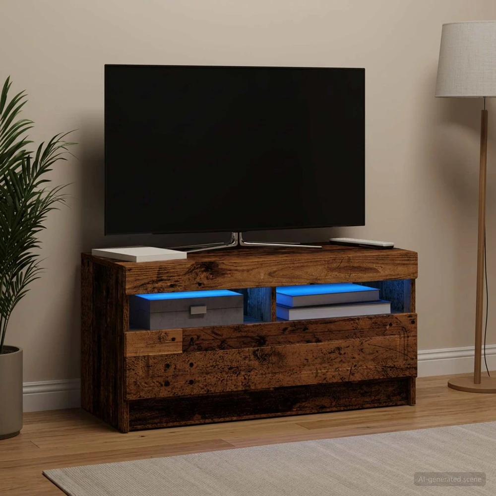 TV staliukas LED televizoriaus spintelė Sendintos medienos Apdirbta mediena