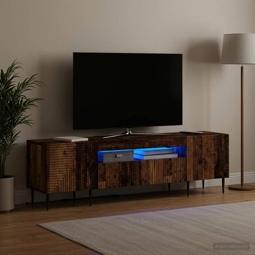 TV staliukas LED televizoriaus spintelė Sendintos medienos Apdirbta mediena