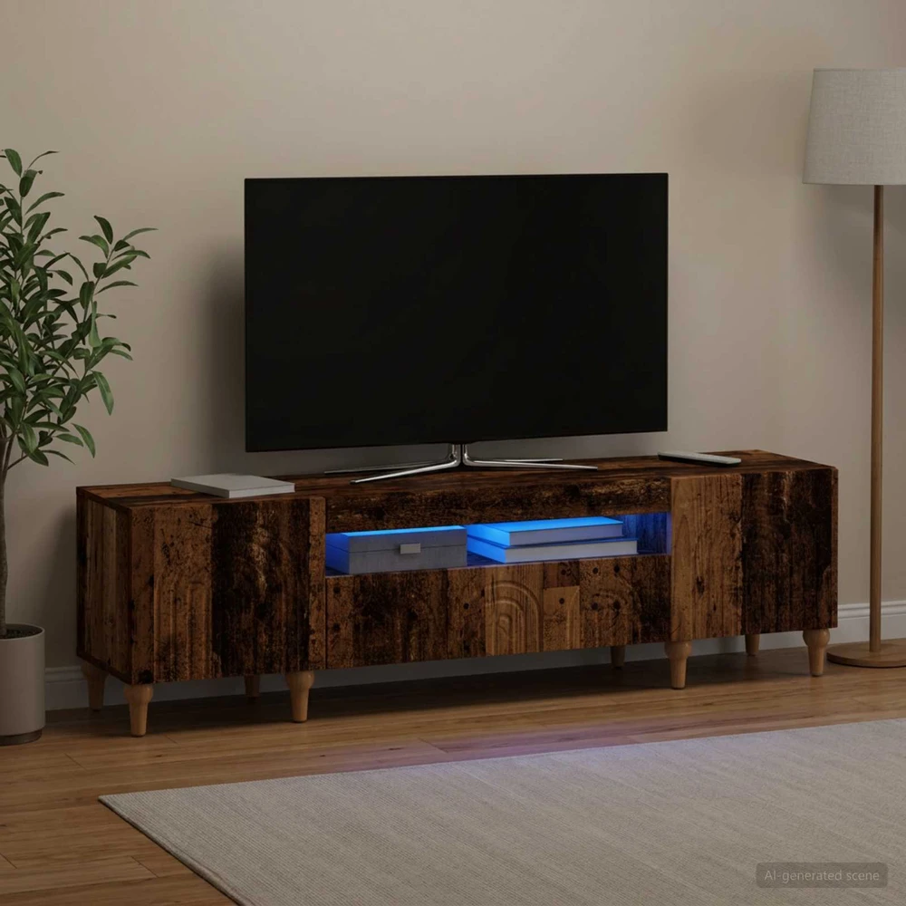 TV staliukas LED televizoriaus spintelė Sendintos medienos Apdirbta mediena