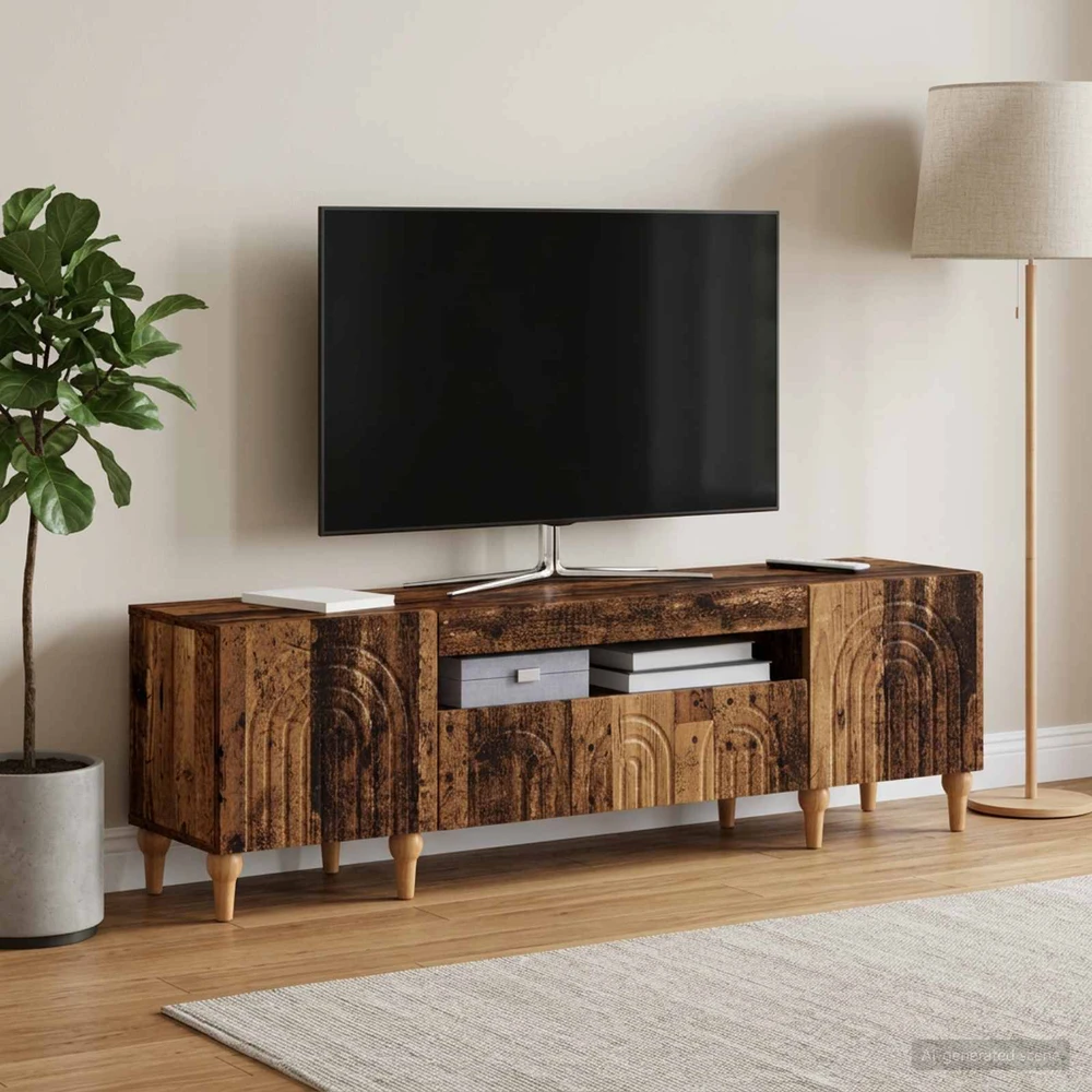 TV staliukas LED televizoriaus spintelė Sendintos medienos Apdirbta mediena