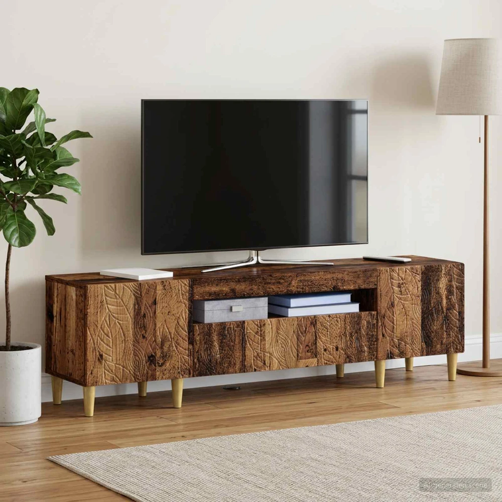 TV staliukas LED televizoriaus spintelė Sendintos medienos Apdirbta mediena