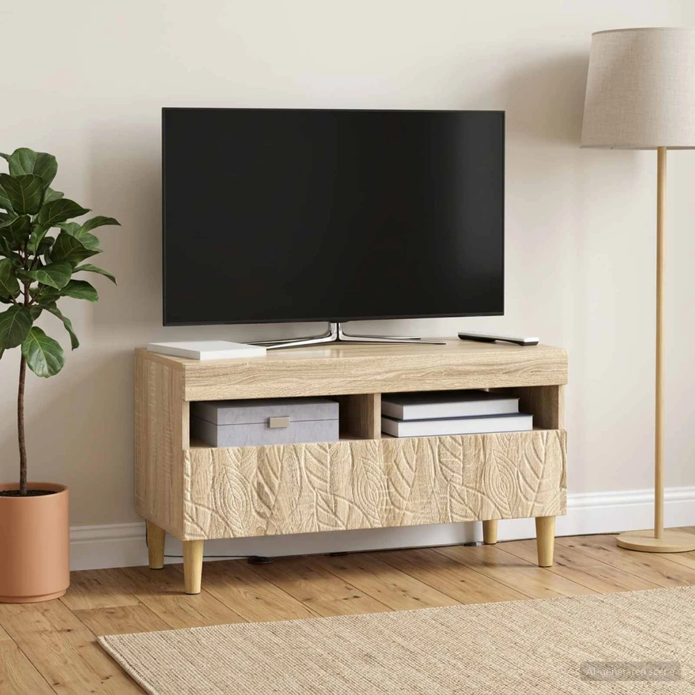 TV staliukas LED televizoriaus spintelė Sonoma ąžuolas Apdirbta mediena