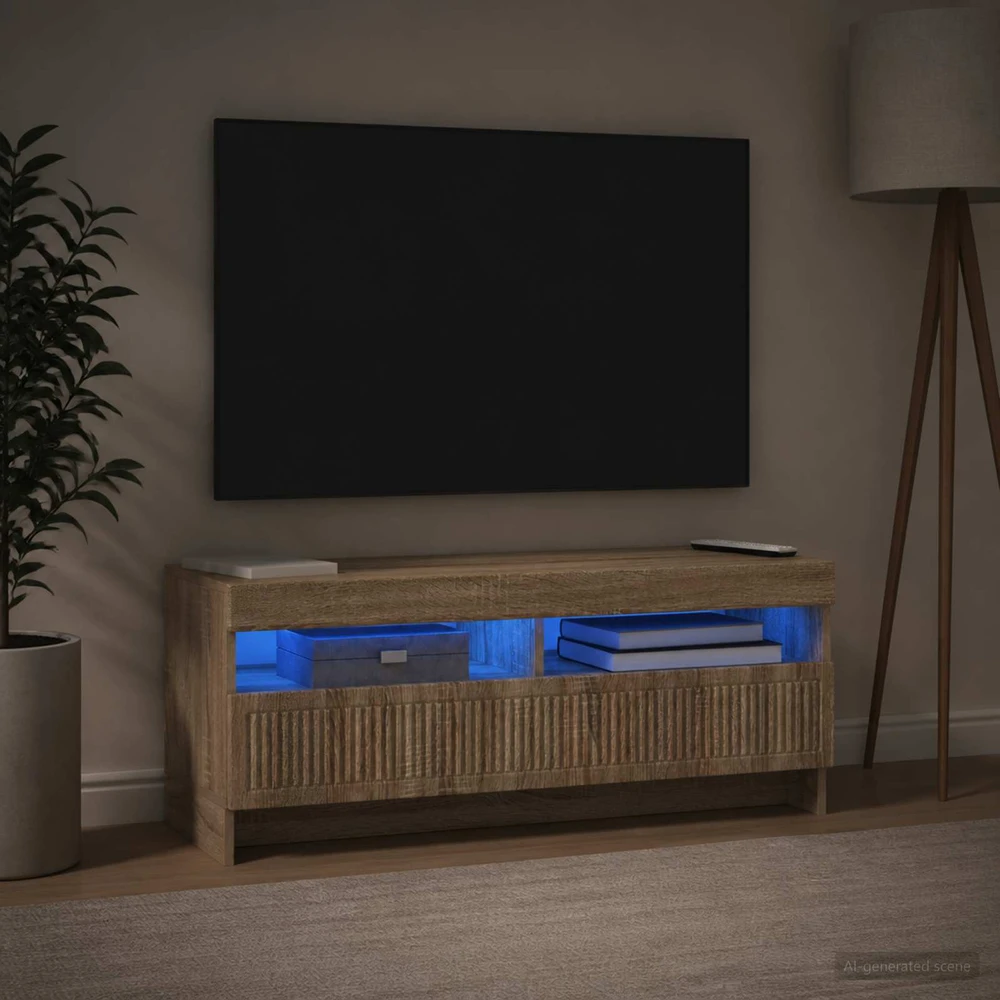 TV staliukas LED televizoriaus spintelė Sonoma ąžuolas Apdirbta mediena