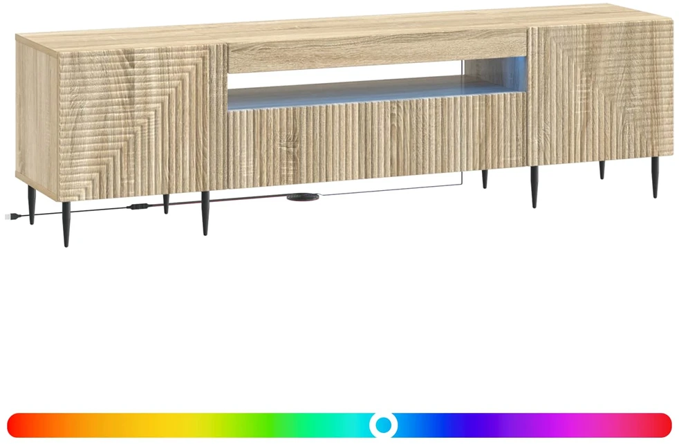 TV staliukas LED televizoriaus spintelė Sonoma ąžuolas Apdirbta mediena