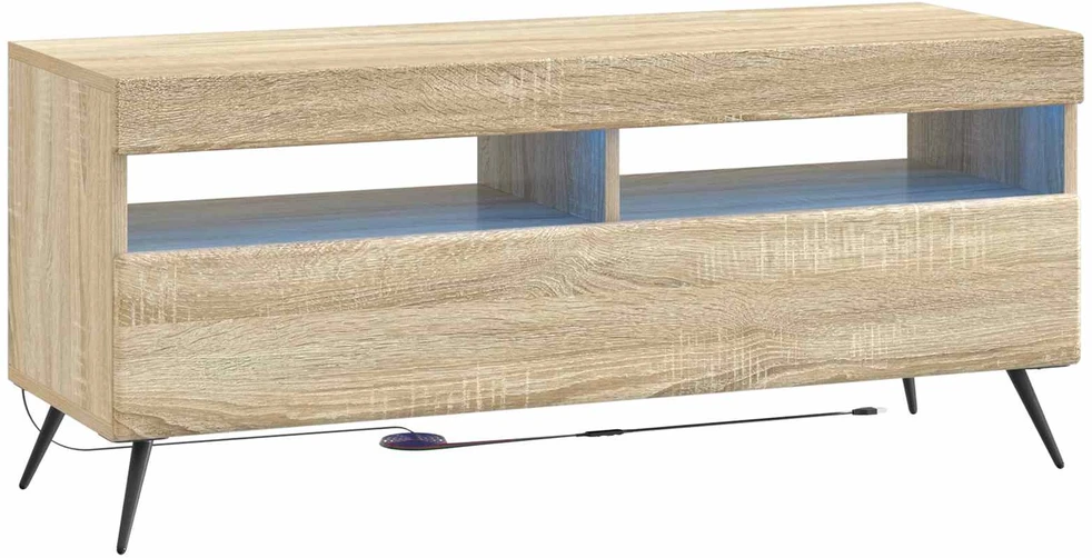 TV staliukas LED televizoriaus spintelė Sonoma ąžuolas Apdirbta mediena