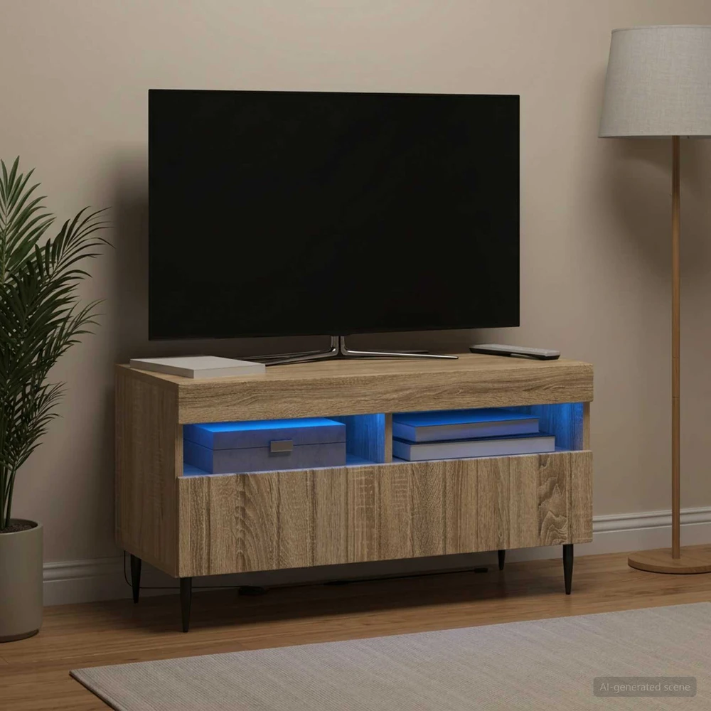 TV staliukas LED televizoriaus spintelė ZWOLLE Sonoma ąžuolas